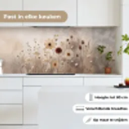 Wilde bloemen - Botanisch - Vintage - Natuur - Rustiek keuken achterwand 2 middel -sfeer4_NL