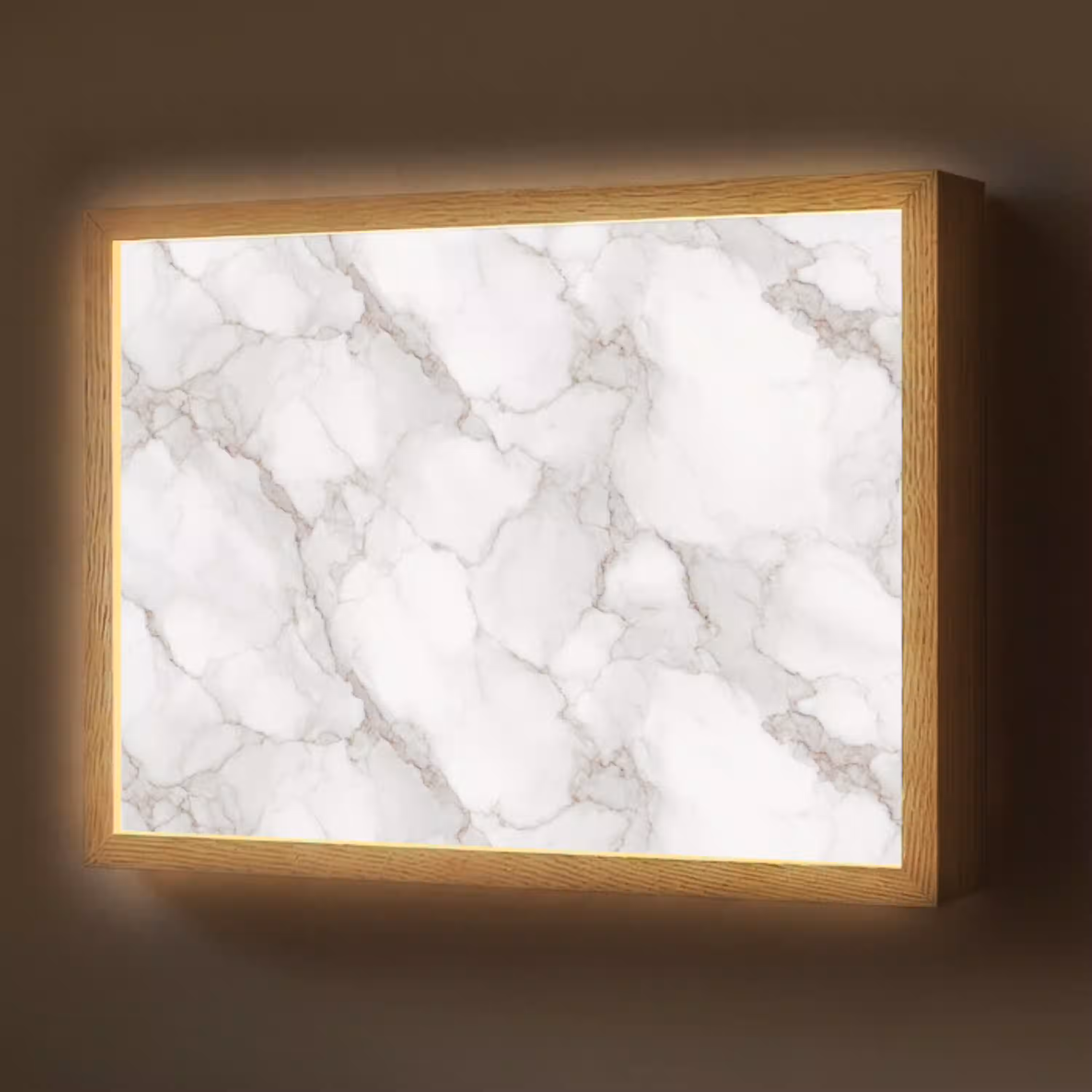 Wit - Marmer - Bruin Light Box met batterij (Wandlamp) middel 907 -z3d_website
