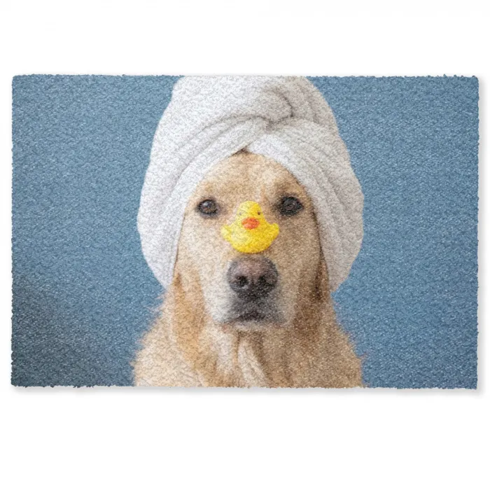 Hond - Badeend - Geel Deurmat klein -zkaufland3d