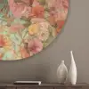 Vrouw - Bril - Roze - Bloemen Akoestische PET Vilt - Rond klein -sfeer5_closeup