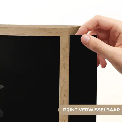 Koi - Vis - Wit - Zwart Light Box met batterij (Wandlamp) middel -USP_websiteprintNL
