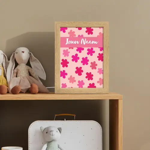 Bloemen - Patroon - Roze Light Box met kabel (Kinderlampje) klein -sfeer2_kind