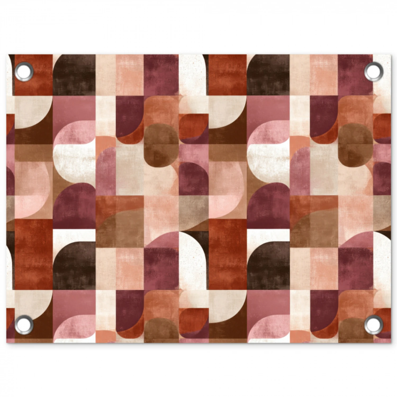 Geometrie - Modern - Retro tuinposter los doek klein 239 -3d