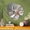 Bloem - Glazen - Doorzichtig Wandcirkel Organisch Aluminium middel -sfeer2