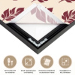 Botanisch - Patroon - Bordeaux Textielframe zwart klein 947 -USP_feed_closeupNL