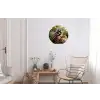 Dennenappels - Kerstsfeer - Bruin - Groen Wandcirkel aluminium klein -woonkamer