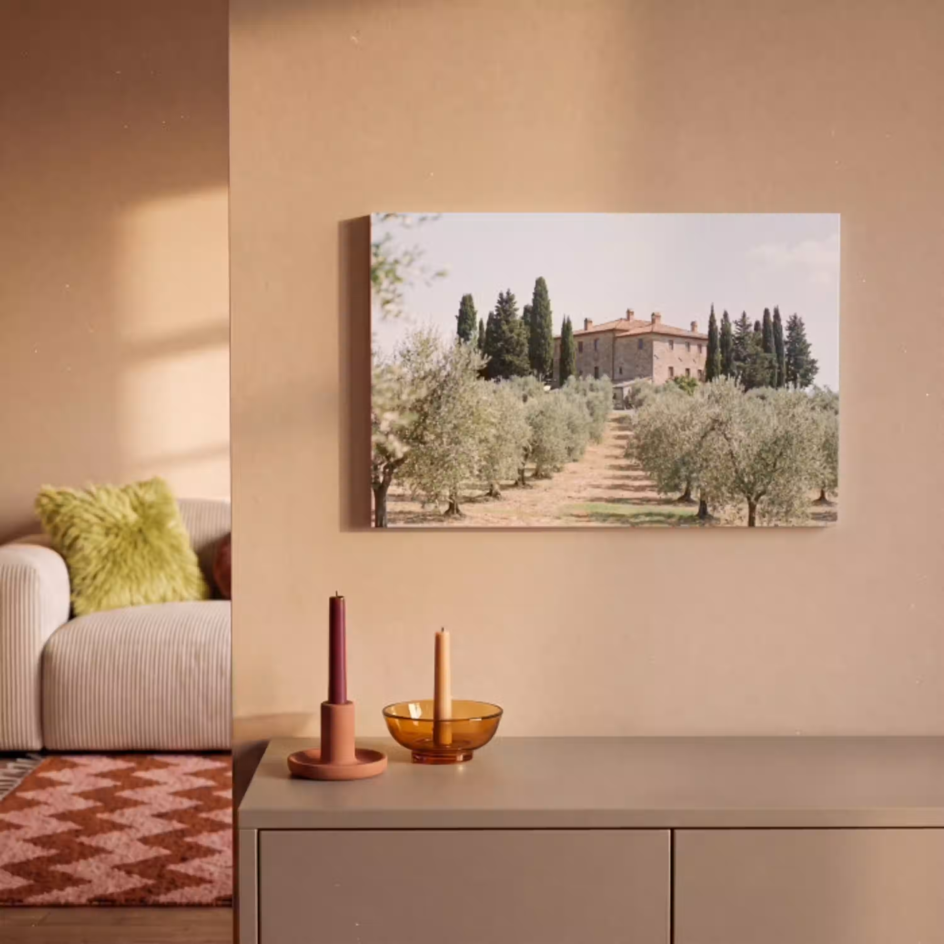 Landhuis - olijfboom - gaard canvas 2cm klein -sfeer1