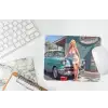 Auto - Vrouw - Groen muismat rubber klein -witbureau