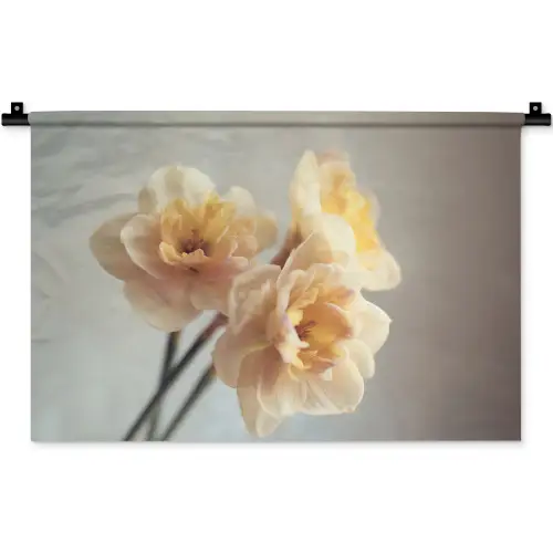 Narcissen - Geel - Bloemblaadjes Wandkleed katoen klein -zz3d