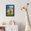 Schotse hooglander - Koe - Natuur - Berg - Gras fotolijst zwart zonder passe partout klein -usfeer4_kinderkamer