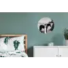 Vrouw - Paard - Artistiek Wandcirkel aluminium klein -slaapkamer