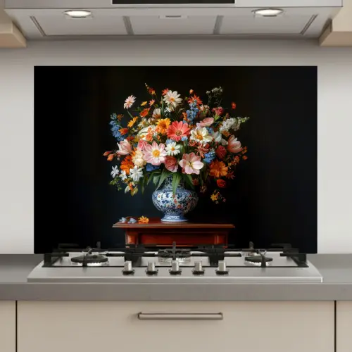 Boeket - Roze - Bloemen - Vaas keuken achterwand spatscherm klein -3d_website