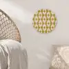 Patroon - Symmetrisch - Hartjes - Olijfgroen Wandcirkel plexiglas klein 852 -sfeer5