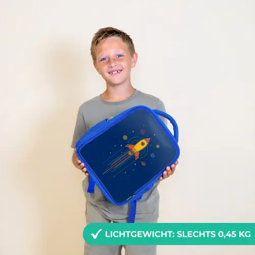 Raket - Blauw - Sterren Kinderrugzak - Blauw middel -sfeer1_NL