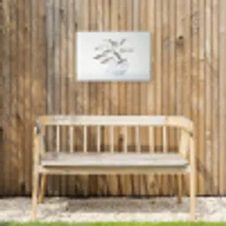Vissen - Water - Wit Tuinposter op houten frame 2 cm dik klein -sfeer4