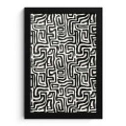 Grafisch - Lijnen - Zwart - Wit fotolijst zwart zonder passe partout klein 224 -3d