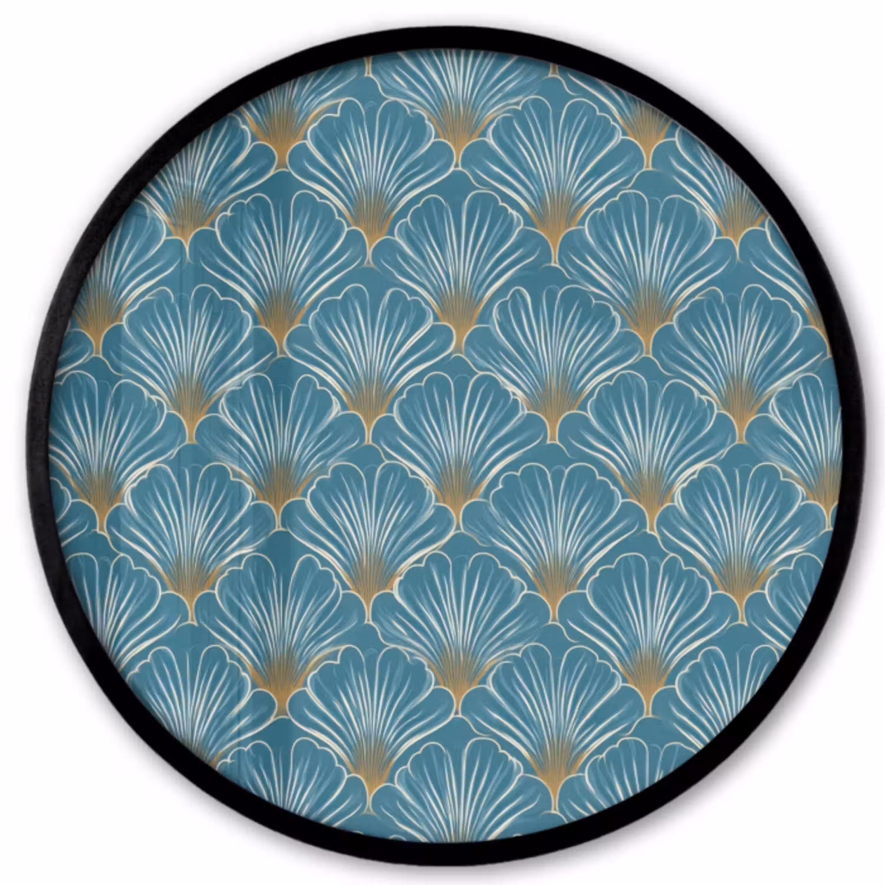 Symmetrisch - Patroon - Blauw Fotolijst rond zonder passe partout klein 856 -3d