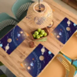 Planetenstelsel - Ruimte - Illustratie Placemat vinyl groot -zzsfeer5_Kitchenyeah-website