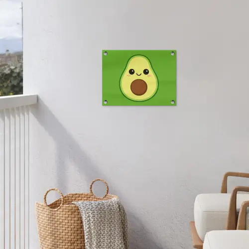 Avocado - Groen - Speels tuinposter los doek klein -sfeer8