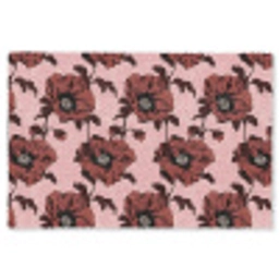 Bloemen - Retro - Rood Vloerkleed Rechthoek klein 1091 -3d