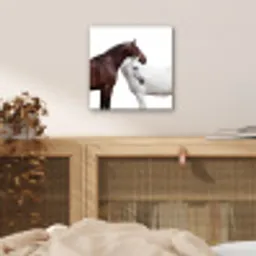 Paard - Modern - Balans aluminium wit klein -sfeer3