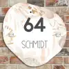 Abstract beige - Modern Naambord Organisch middel -sfeer10