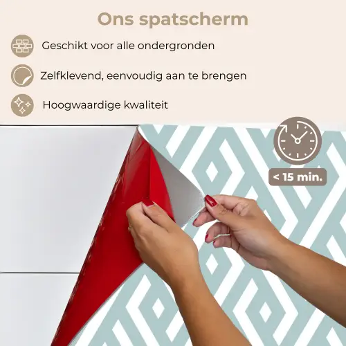 Patronen - Abstract - Geometrie keuken achterwand spatscherm klein 900 -spatscherm_NL