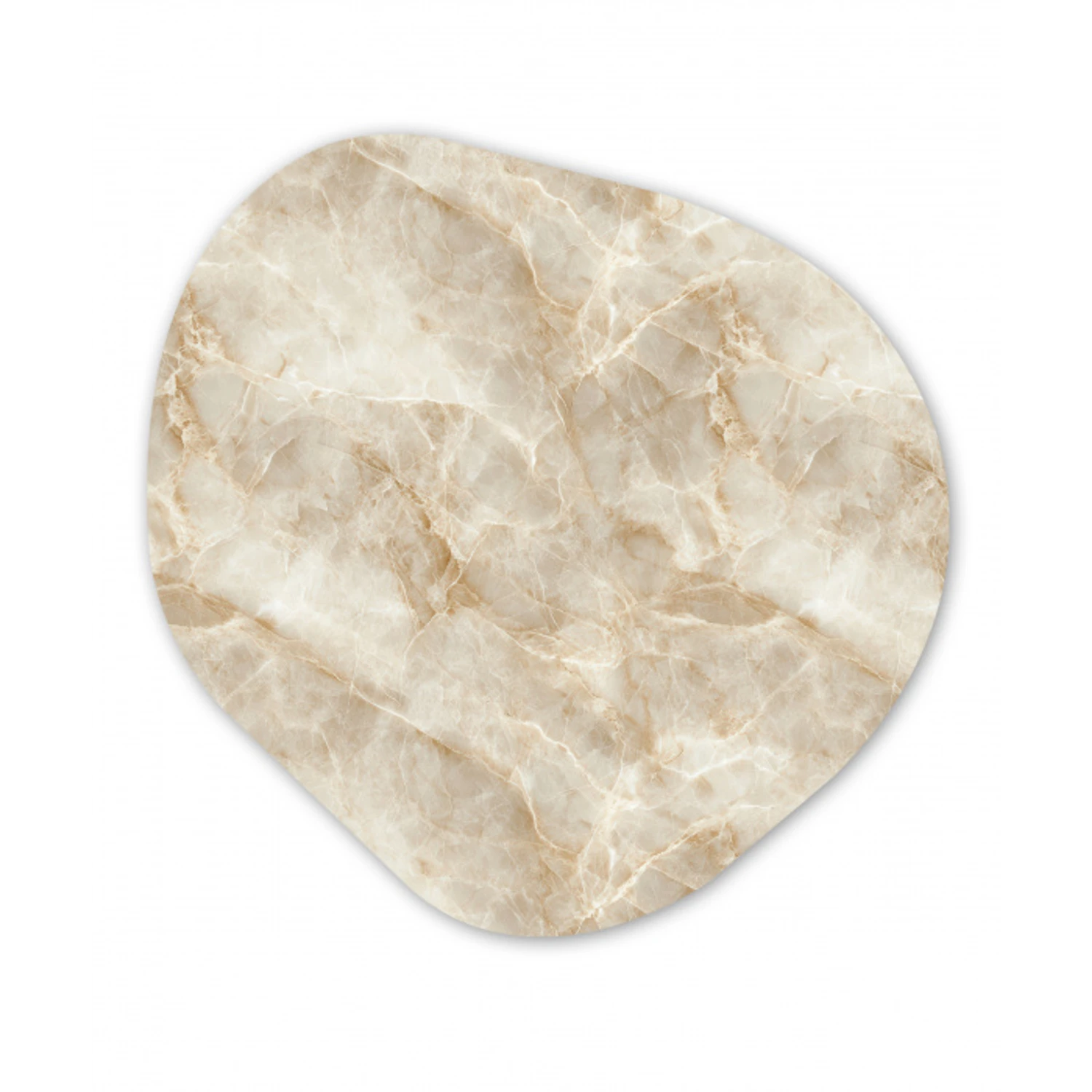 Lichtbeige - Onyx - Subtiel Wandcirkel Organisch Forex 3mm klein 629 -3d