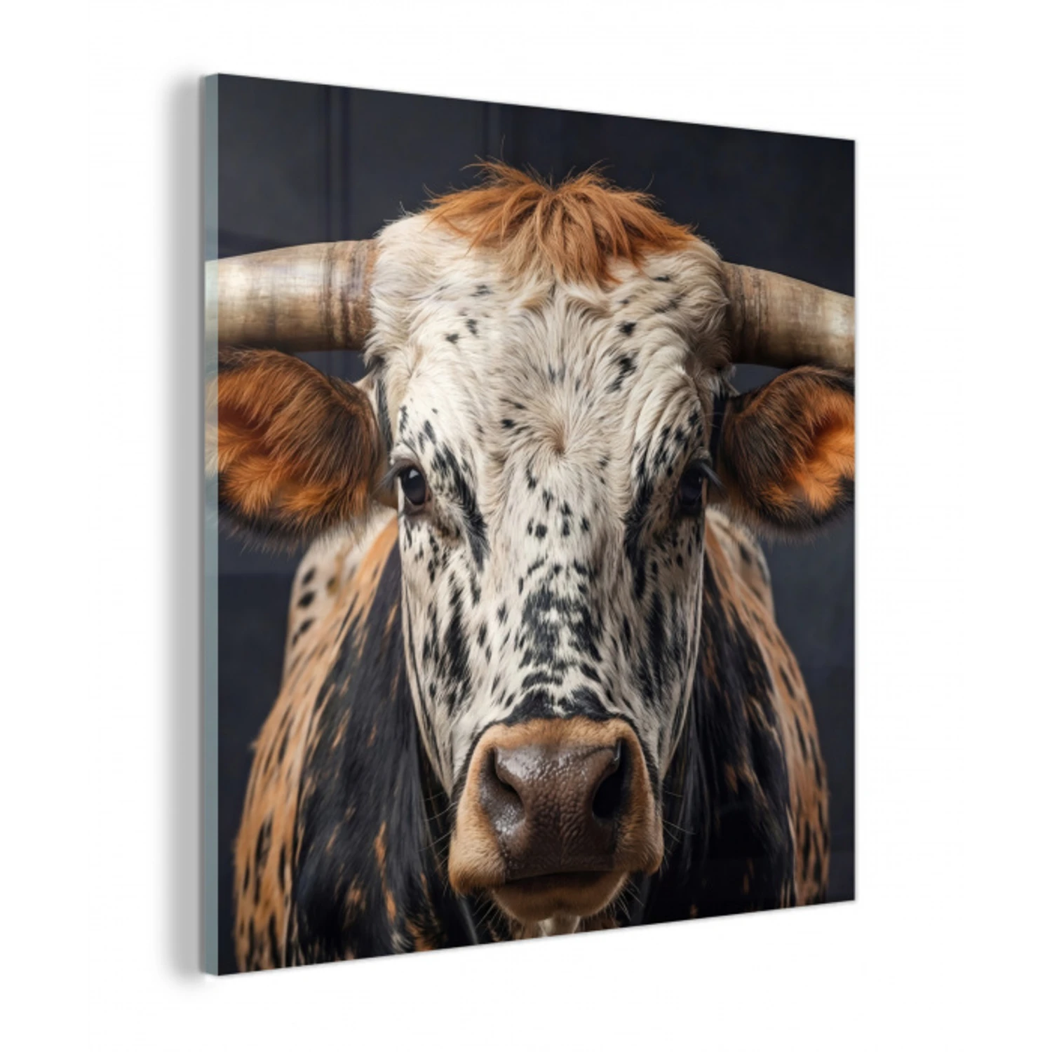 Stier - Kleurrijk - Hoorns plexiglas 5mm klein -z3d