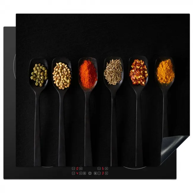 Kleurrijk Kruiden Kwartet Inductie beschermer vinyl 3mm middel -3d