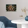 Kerst - Gnomen - Peperkoekhuisje - Rood - Groen poster papier klein -sfeer3