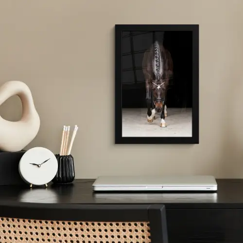 Paard - Modern - Portret fotolijst zwart zonder passe partout klein -sfeer1