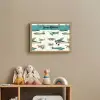 Vliegtuig - Blauw - Kinderen - Jongen - Oranje Light Box met batterij (Wandlamp kind) middel -sfeer2_kind