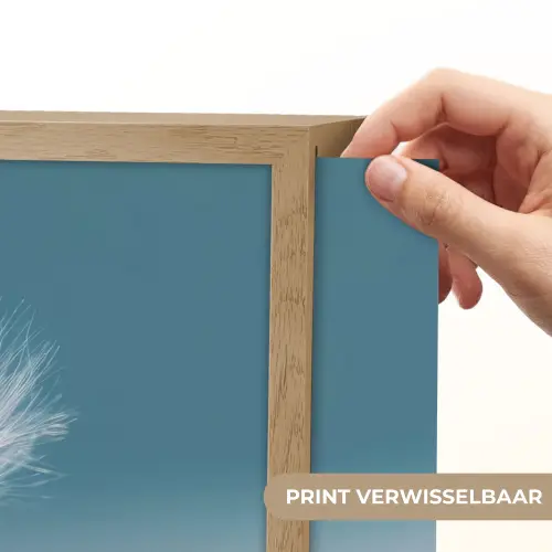 Paardenbloempluisje - Blauw - Lucht Light Box met batterij (Wandlamp) middel -USP_websiteprintNL
