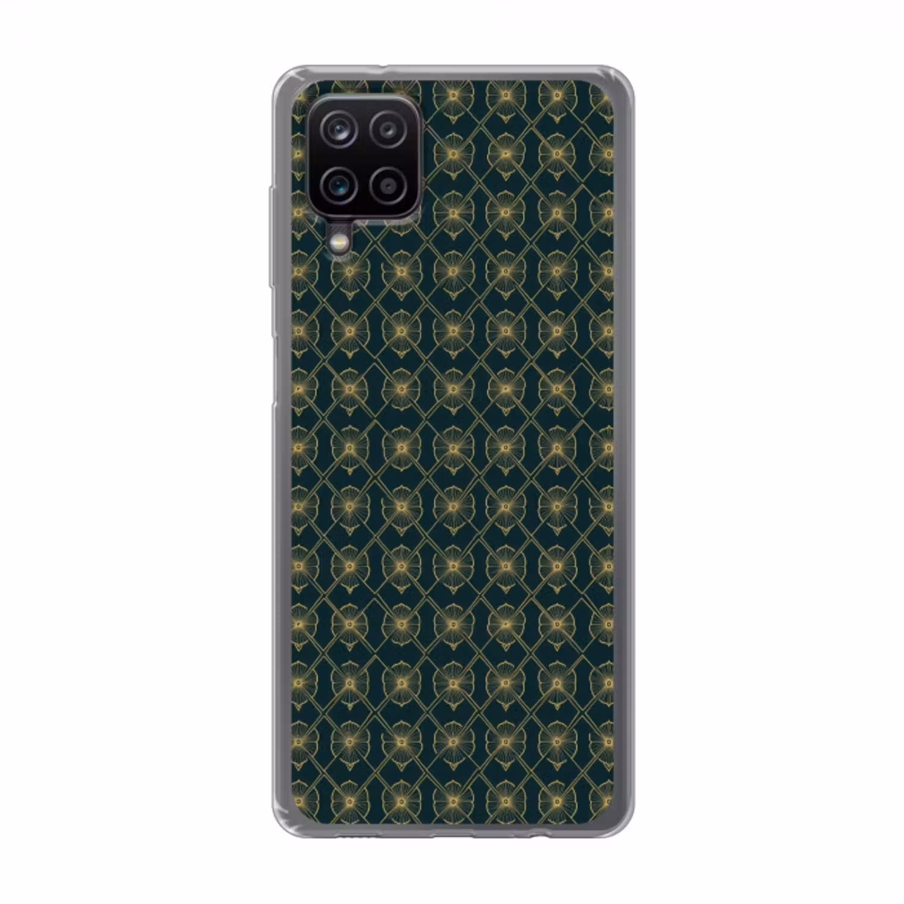 Geometrisch - Elegant - Groen Telefoonhoesje Samsung Galaxy A12 klein 372 -3d
