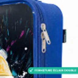 Racehelm - Verfspatten - Penseelstreken - Race mode Kinderkoffer - Blauw klein -rits_FR