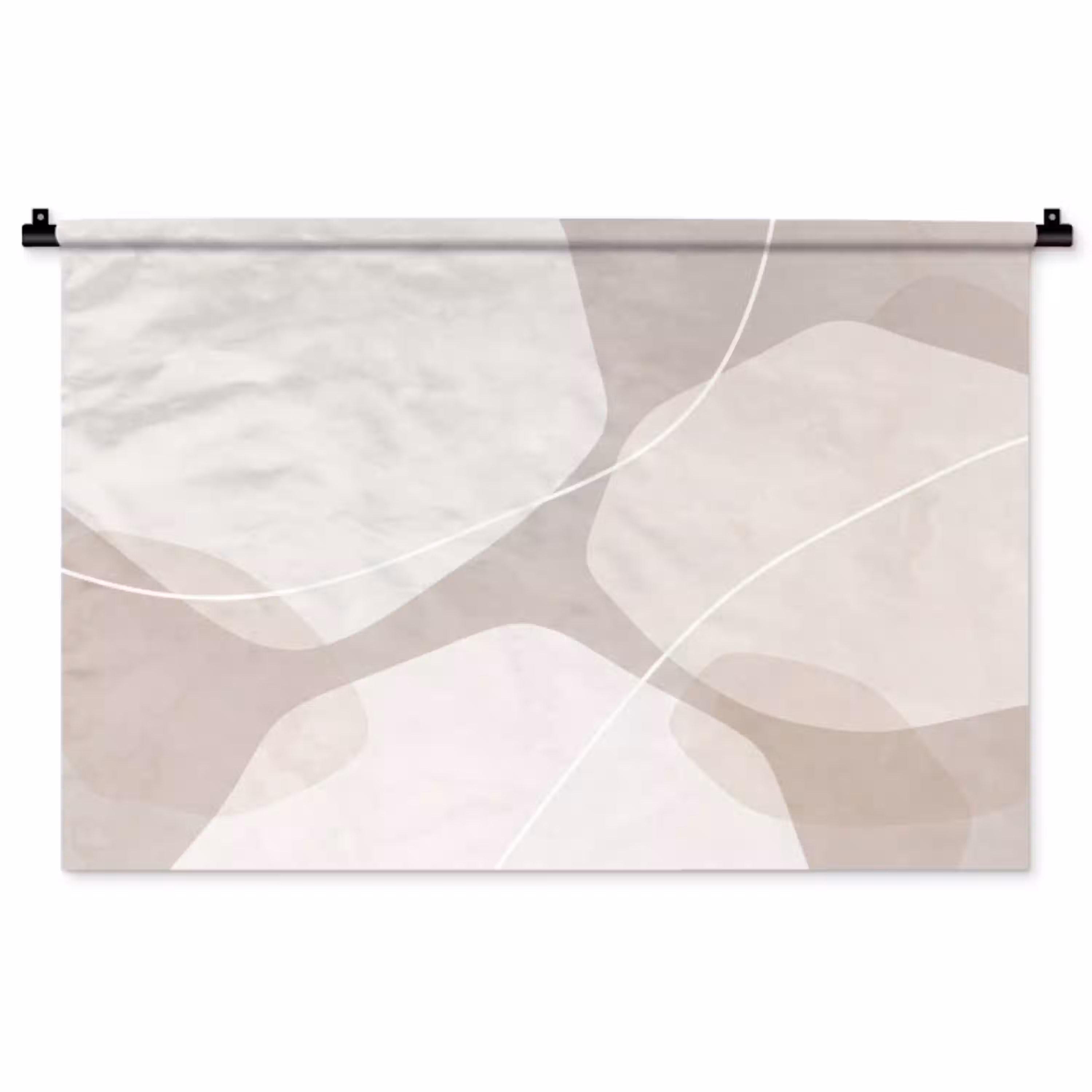 Abstract - Vormen - Beige Wandkleed katoen middel -zz3d