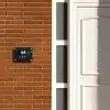 Zwarte veren - Modern Naambord Rechthoek middel -sfeer3-rechthoek-S