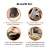 Eieren - Bloem - Roze Inductie beschermer vinyl 3mm klein -zzzzzzz-td-werking