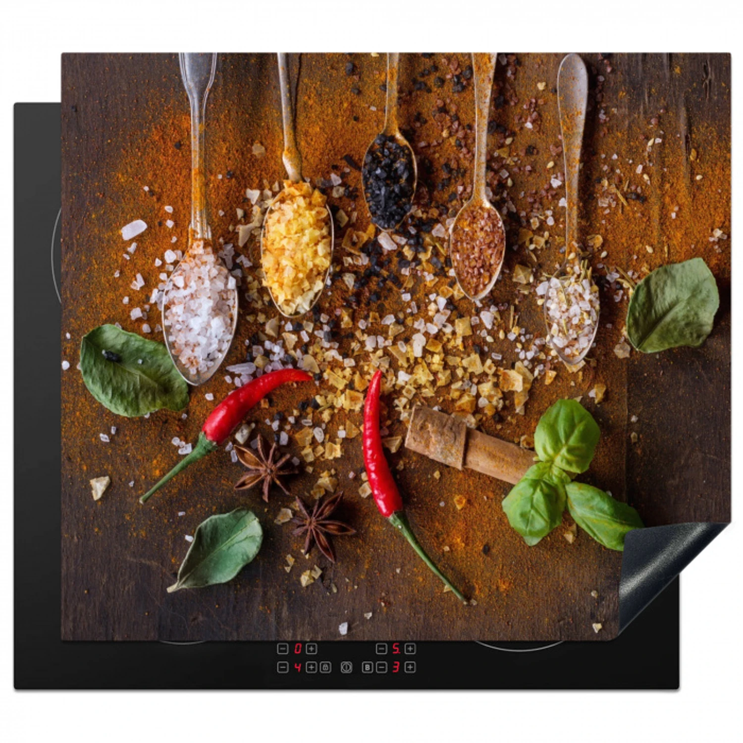 Smaakexplosie in Lepels Inductie beschermer vinyl 3mm middel -3d