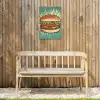 Hamburger - Illustratie - Sla - Kaas Tuinposter op houten frame 2 cm dik klein -sfeer4