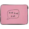 Tekstwolkje - BLAH BLAH BLAH - Roze laptophoes neopreen klein -zkaufland3dotto
