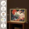 Witte vos - wolken - maan Light Box met batterij (Wandlamp) middel -USP_websiteoverzichtNL