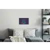 Rendier - Zonnebril - Neon - Kerstboom Muursticker klein -slaapkamer