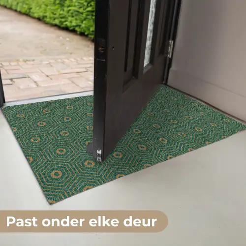 Donkergroen - Modern - Patroon - Goud Deurmat klein 898 -USP_NL