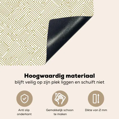 Geometrisch - Lijnen - Groen Inductie beschemer met haakjes klein 777 -ky-onderkant-nl