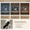 Teddybeer - Maan - Wolken - Sterren Light Box met batterij (Wandlamp kind) middel -USP_lichtkleurNL