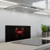 Krab - Rood - Vissen - Schaaldieren keuken achterwand spatscherm klein -3d_schuin
