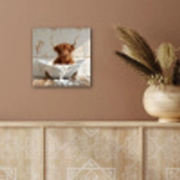 Schotse hooglander - Badkuip - Vintage - Koe aluminium wit klein -sfeer4