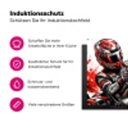 Kart - Coureur - Snelheid - Rood Inductie beschermer vinyl 3mm klein -zzzzzzz-lf-ups